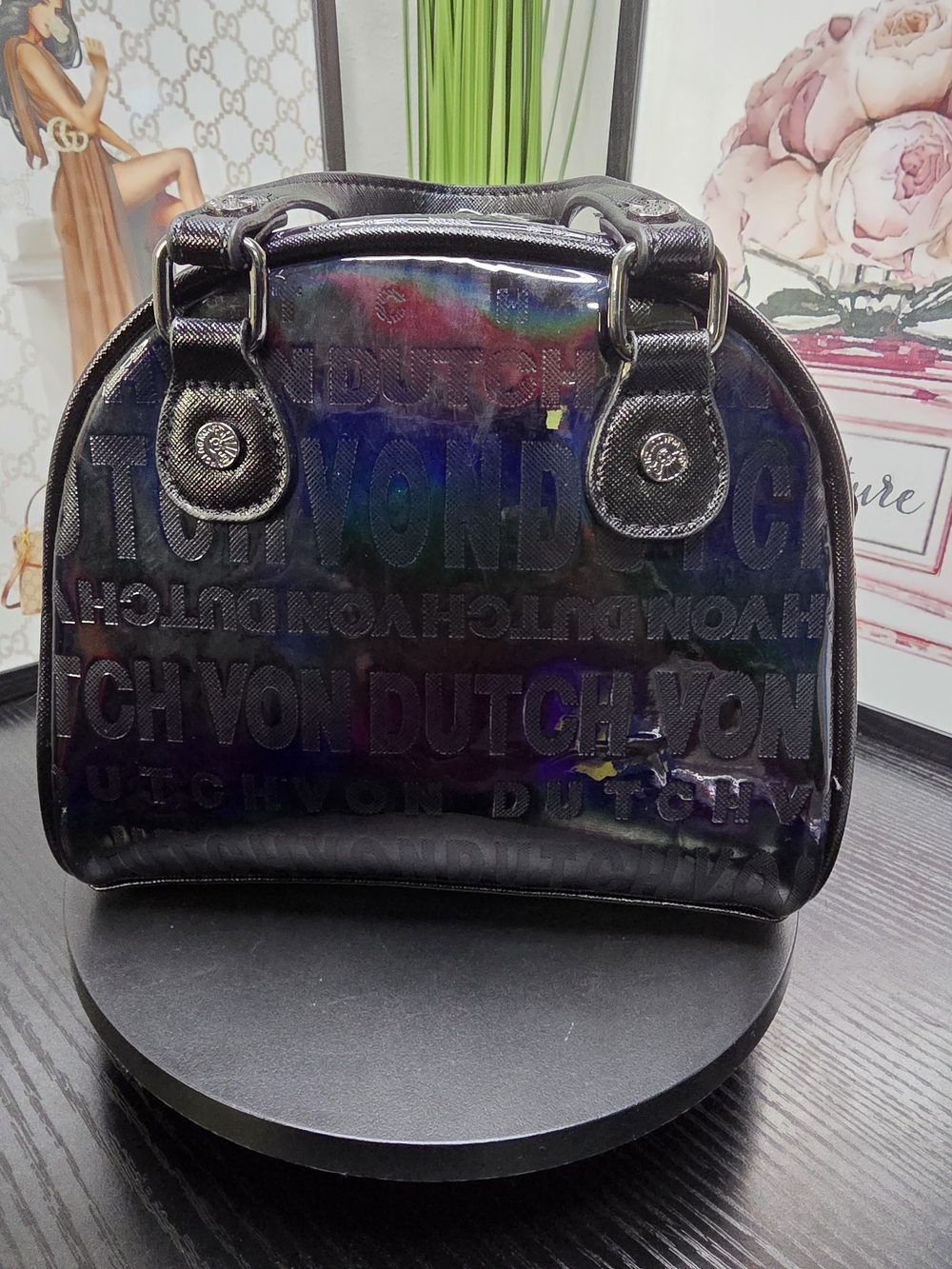 Von Dutch Black Patent Bag - Picture 2 of 6